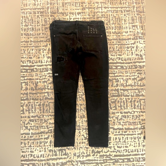 Ksubi Chitch Trashed Black Jeans Size 34x30 100% Authentic Like New - Picture 3 of 3